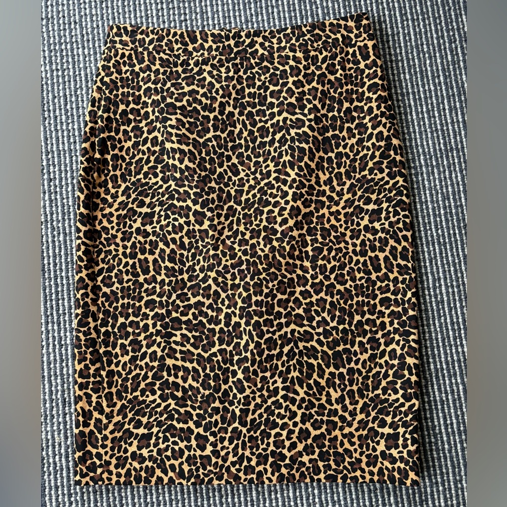 J.Crew, leopard pencil skirt
